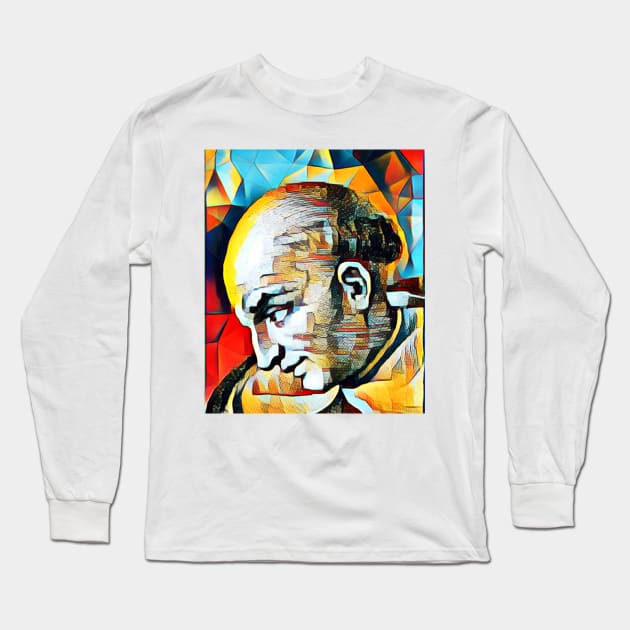 Bartolomé de las Casas Abstract Portrait | Bartolomé de las Casas Artwork 2 Long Sleeve T-Shirt by JustLit